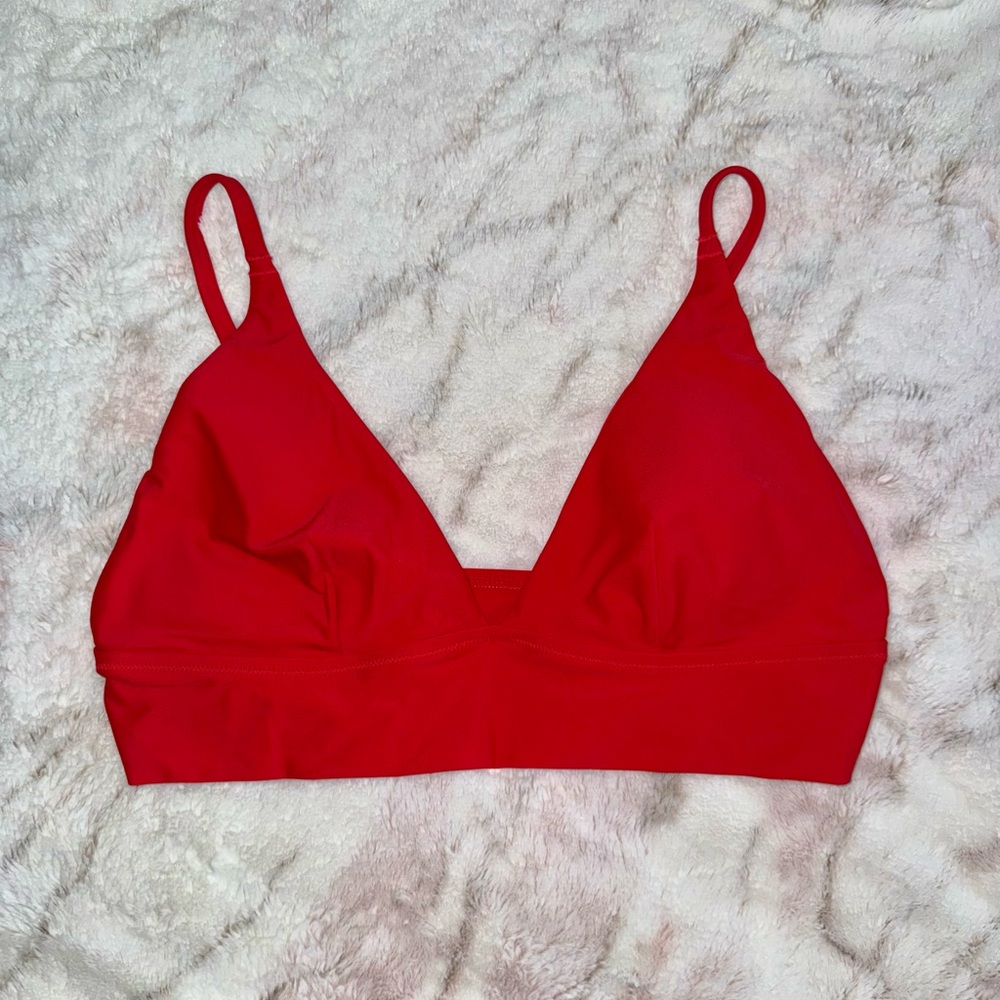 Aerie Red Triangle Longline bikini top XL